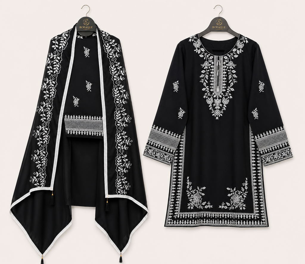 Black Embroided suit