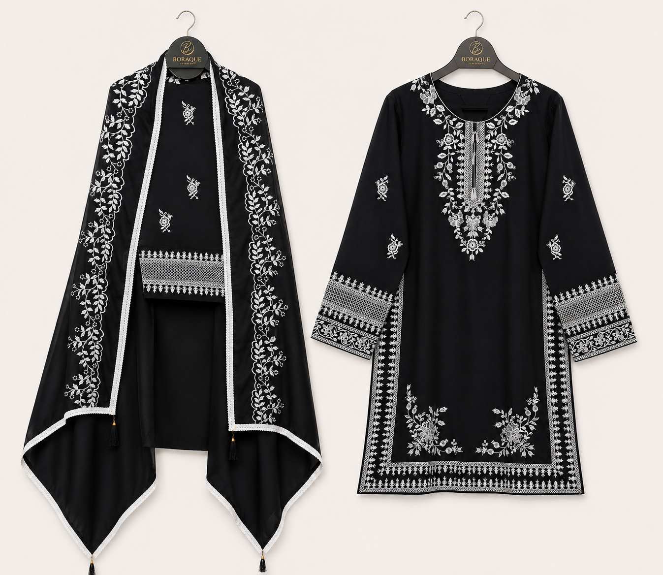 Black Embroided suit