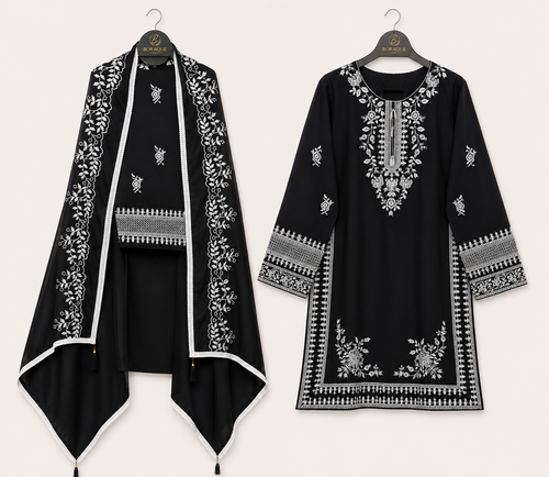 Black Embroided suit
